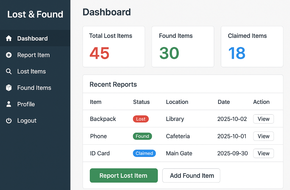 Lost and Found Management System